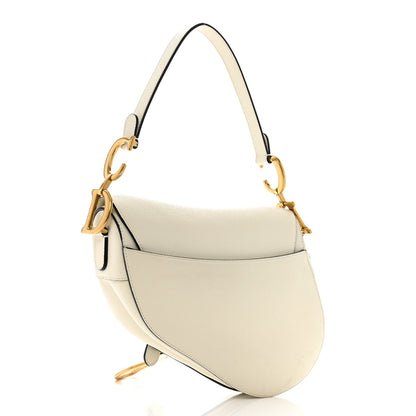 Christian Dior Grained Calfskin Saddle Bag White 3 of 14