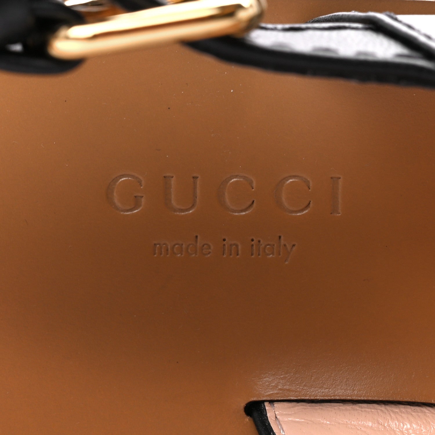 Gucci Nappa Charlotte Horsebit Thong Sandals 35.5 Black 7 of 9