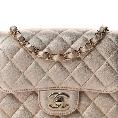 Chanel Metallic Lambskin Quilted Mini Square Flap Gold 10 of 11
