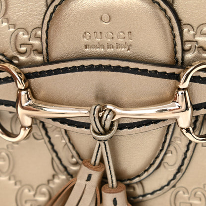 Gucci Guccissima Medium Emily Chain Shoulder Bag Gold 9 of 10