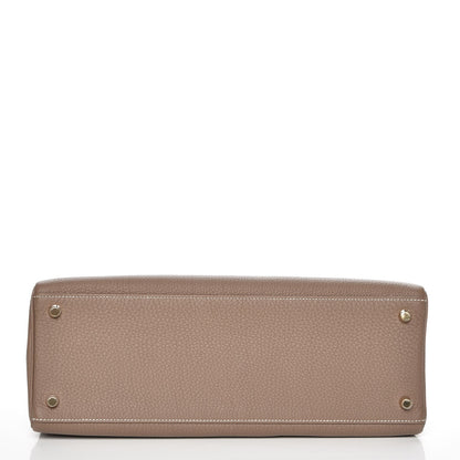 Hermes Togo Kelly Retourne 35 Etoupe 7 of 34