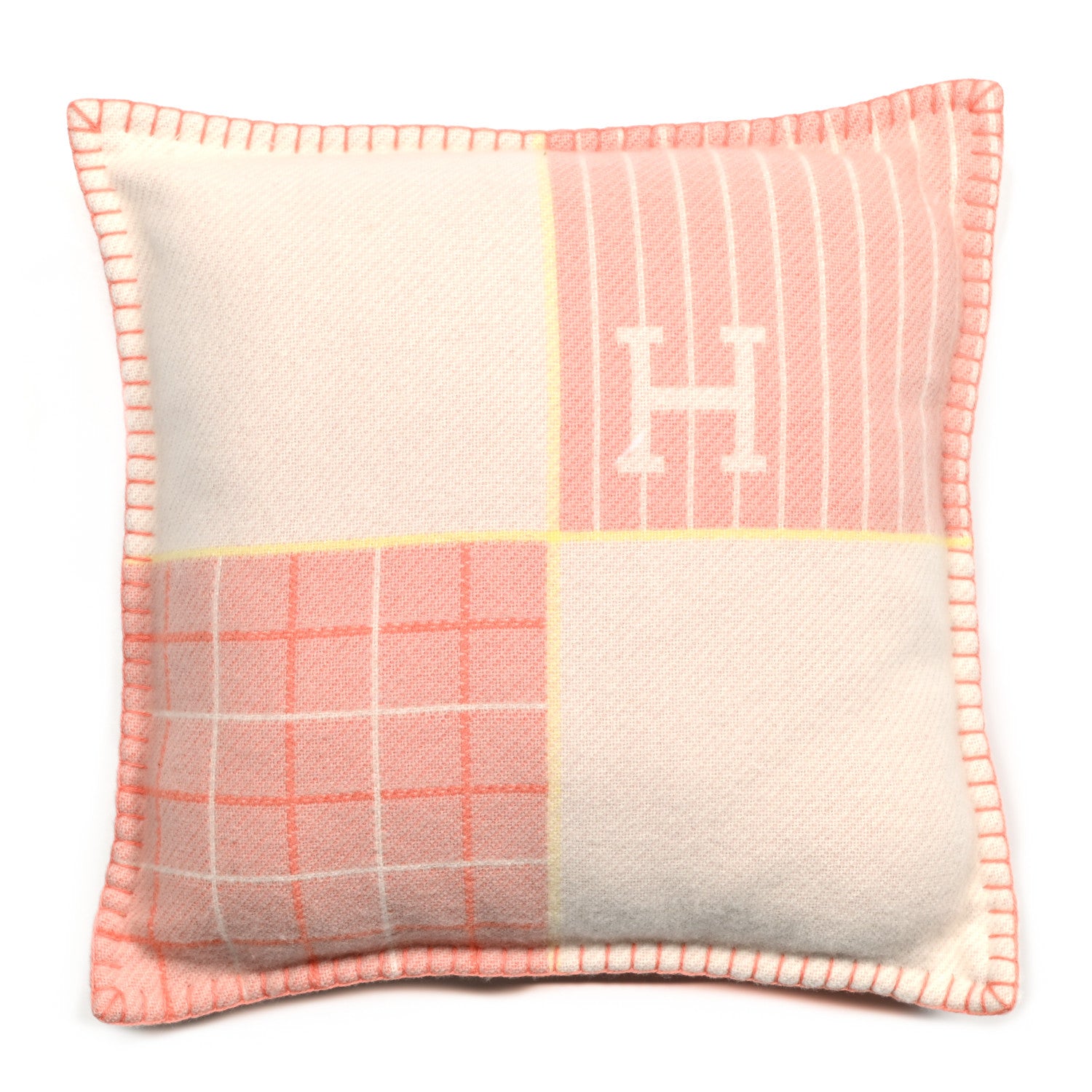 Hermes Wool Cashmere Avalon Cabriole Pillow Melon 2 of 5
