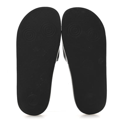 Gucci Nappa Miro Soft Calfskin Womens Interlocking G Slide Sandals 38 Black White 6 of 11