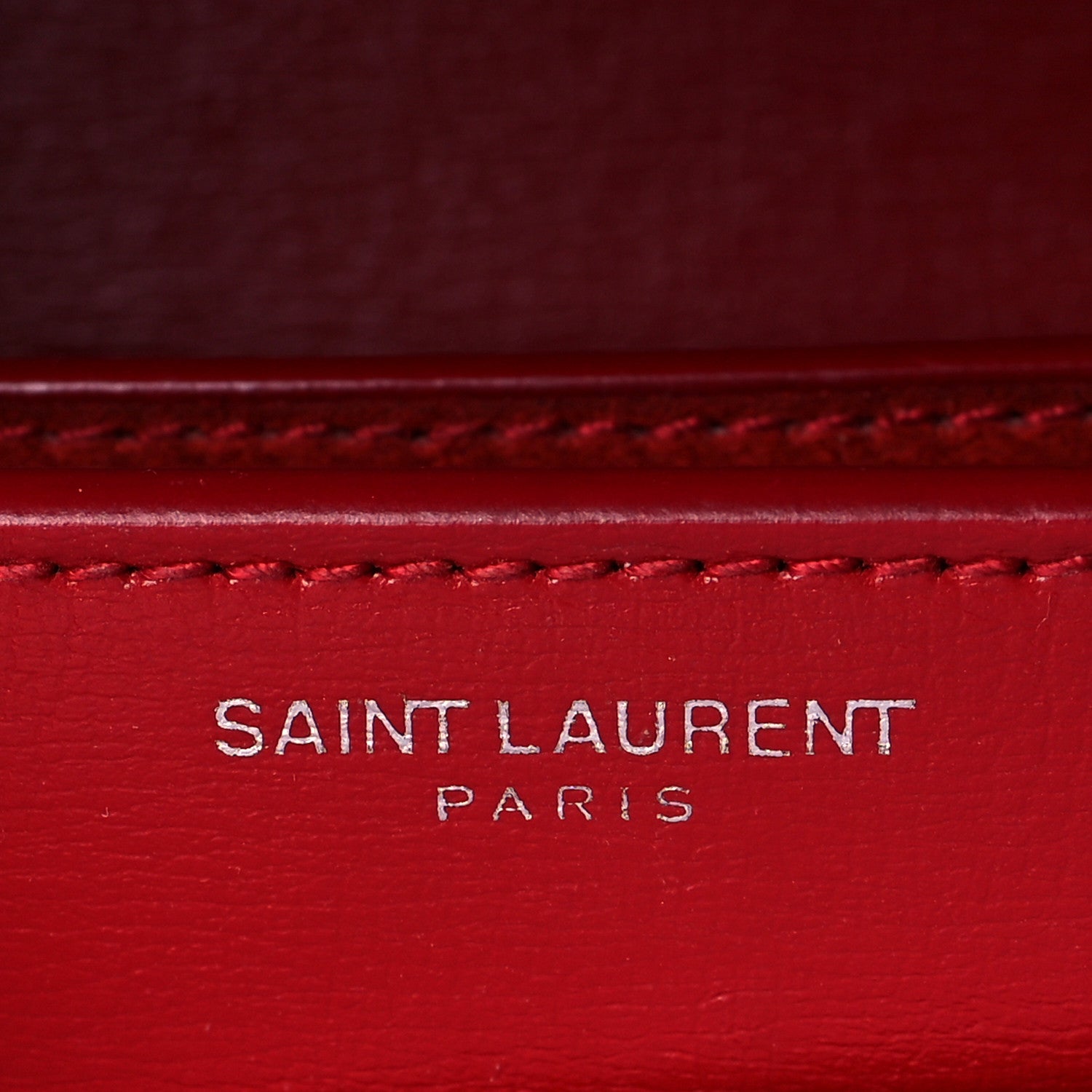 Saint Laurent Grained Calfskin Medium Monogram Sunset Red 6 of 9