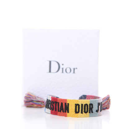 Christian Dior Woven Cotton J'Adior Friendship Bracelet 4 of 4