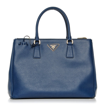 Prada Saffiano Medium Galleria Double Zip Tote Bluette 1 of 12