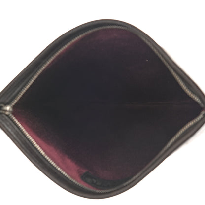 Chanel Lambskin CC Camellia Cosmetic Pouch Black 5 of 12