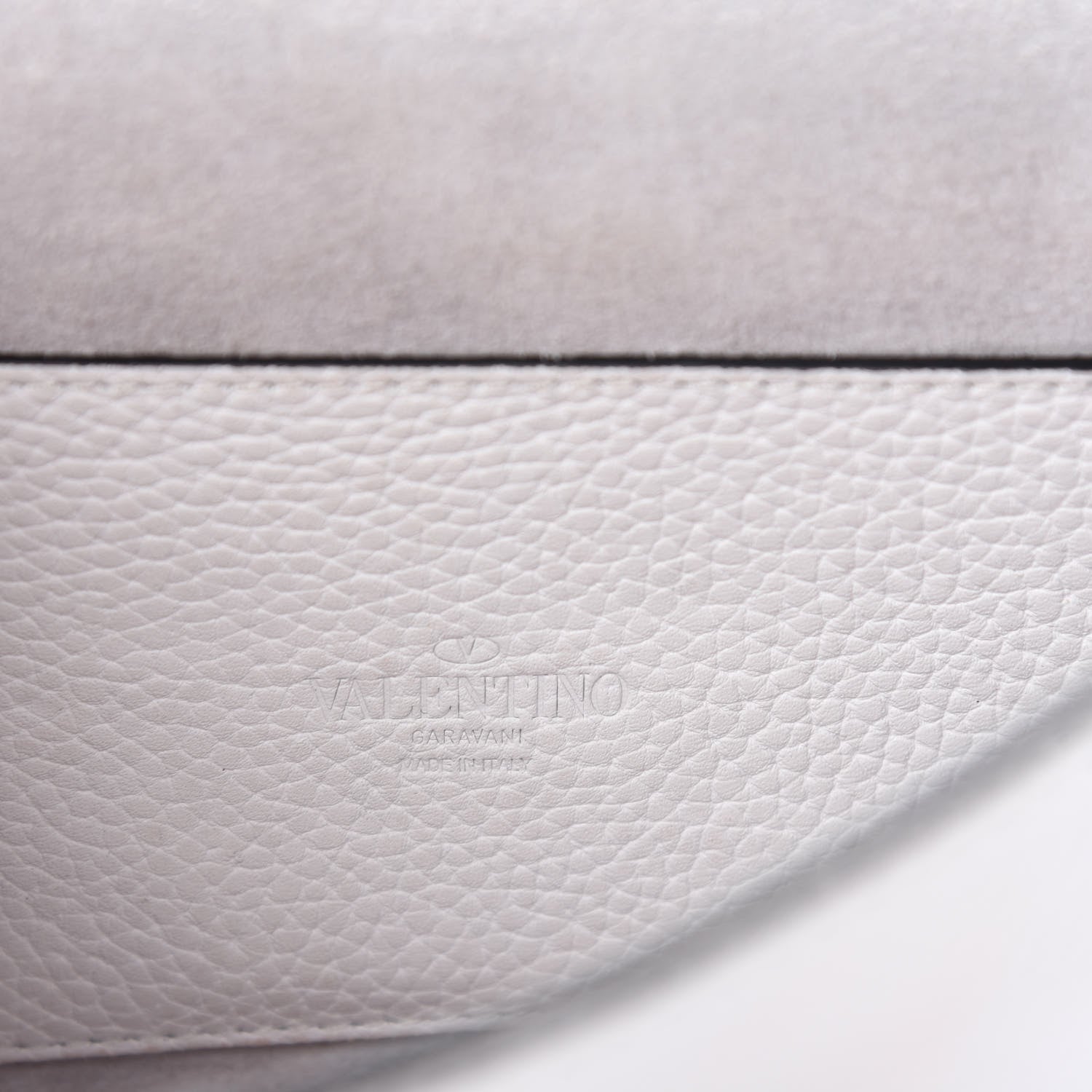 Valentino Garavani Pebbled Calfskin Medium Rockstud Flip Lock Crossbody Bag White 8 of 9