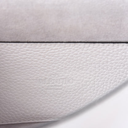 Valentino Garavani Pebbled Calfskin Medium Rockstud Flip Lock Crossbody Bag White 8 of 9