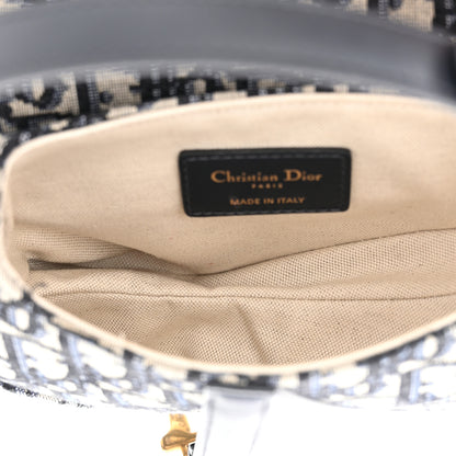 Christian Dior CHRISTIAN DIOR Oblique Mini Saddle Bag Blue 5 of 10