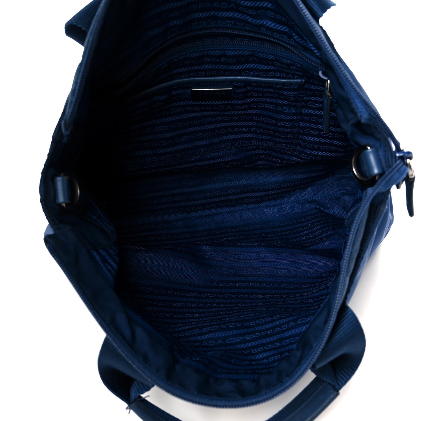 Tessuto Nylon Saffiano Tote Cobalto