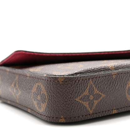 Louis Vuitton Monogram Pochette Felicie Chain Wallet Fuchsia 9 of 10