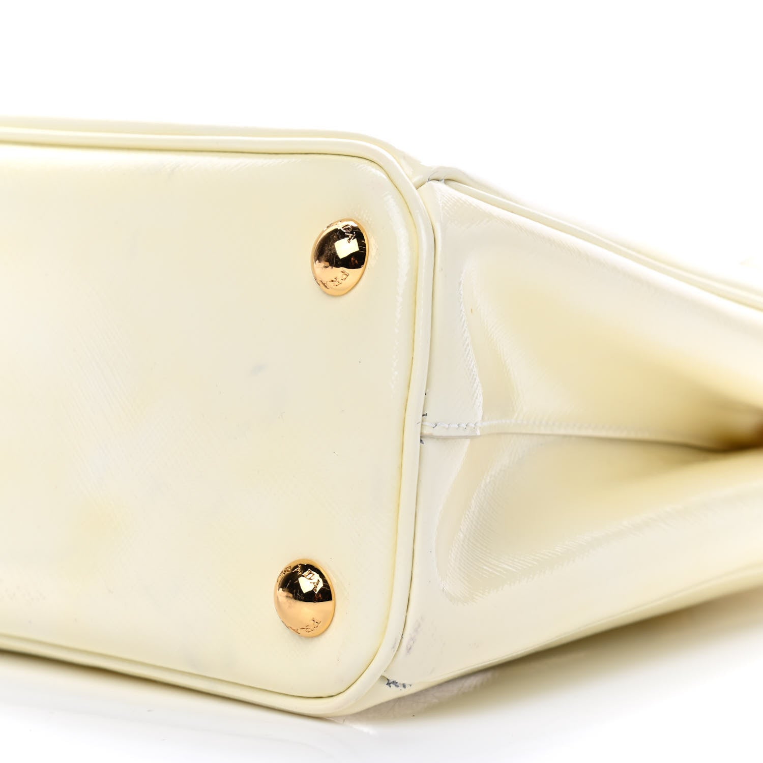 Prada Saffiano Vernice Mini Galleria Double Zip Tote Bianco 11 of 11