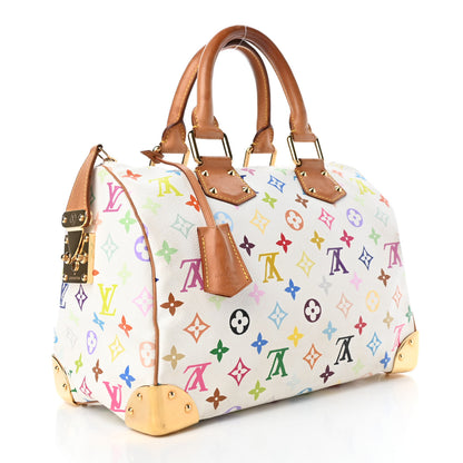Louis Vuitton Monogram Multicolor Speedy 30 White 2 of 5
