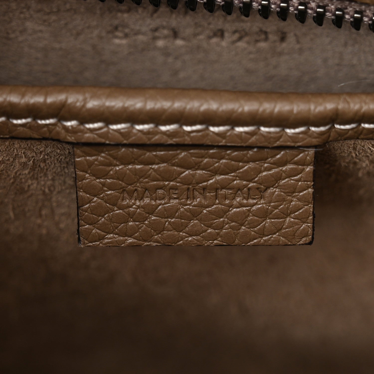 Celine Drummed Calfskin Nano Luggage Souris 7 of 11