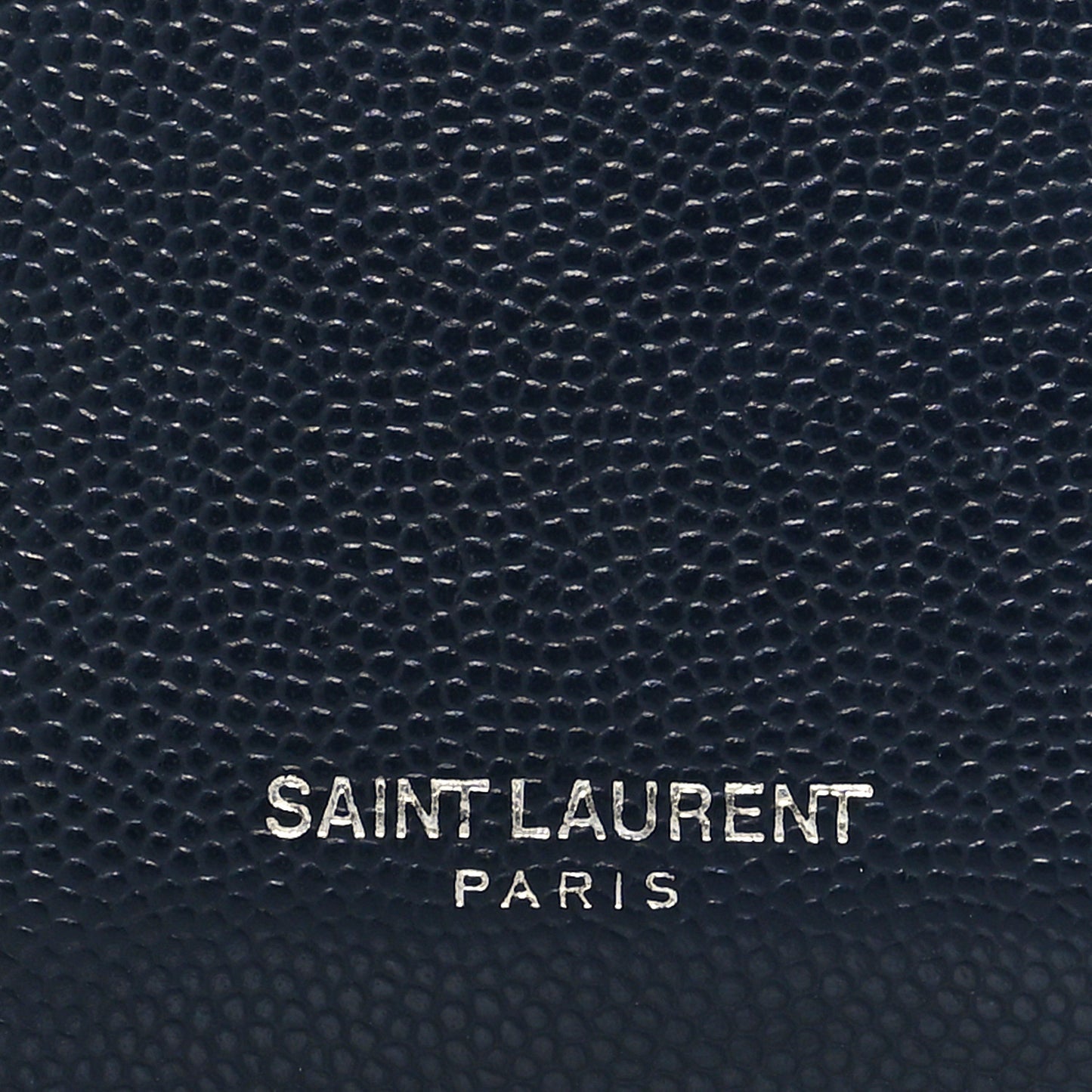 Grained Calfskin 5 Fragments Zip Pouch Card Holder Deep Marine