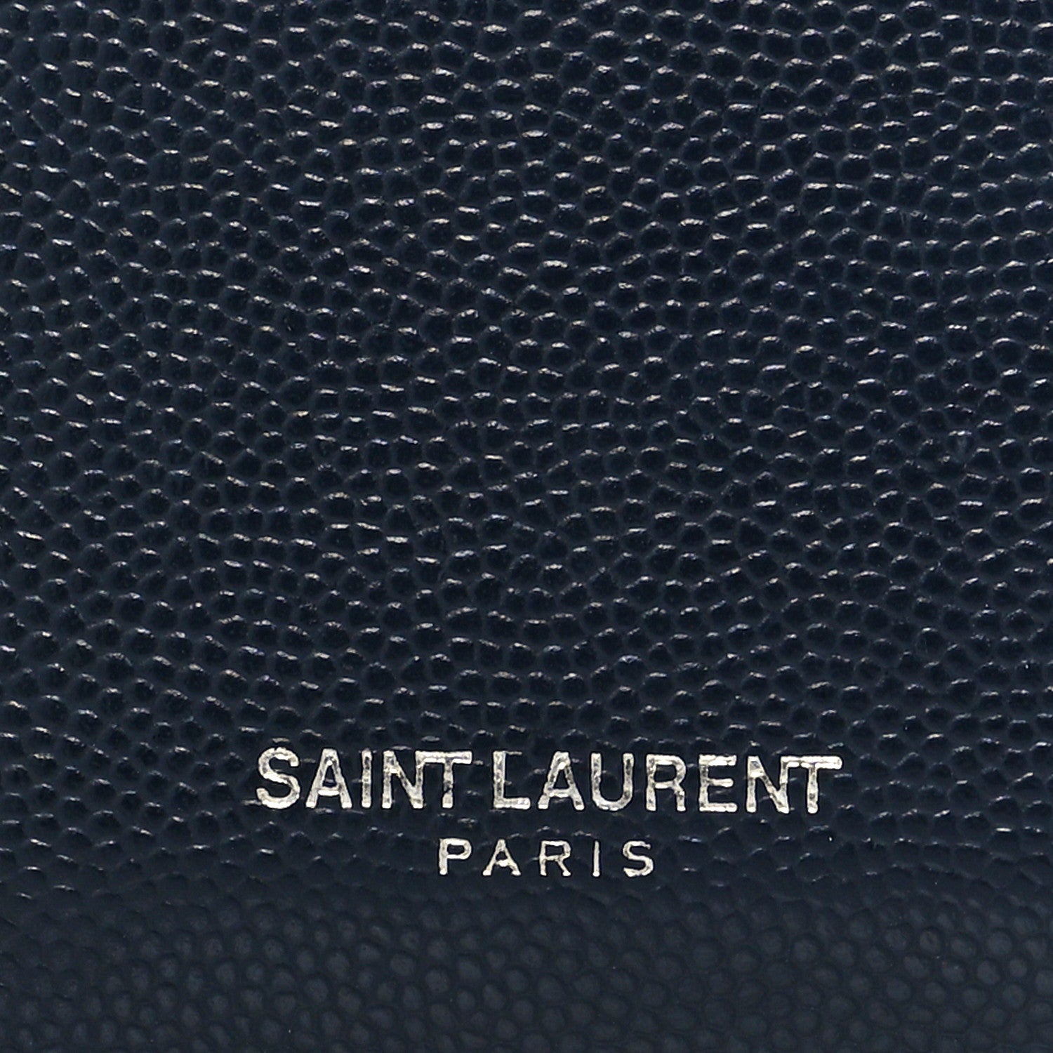 Saint Laurent Grained Calfskin 5 Fragments Zip Pouch Card Holder Deep Marine 7 of 7