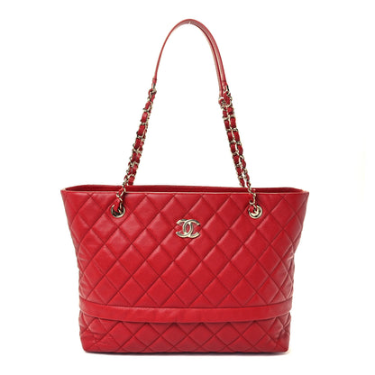 Chanel Caviar Quilted Rolled Up Tote Red 1 of 10