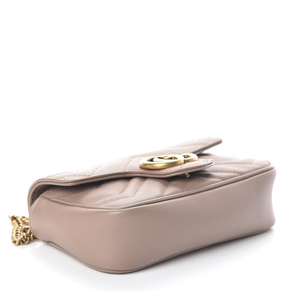 Gucci Calfskin Matelasse Super Mini GG Marmont Shoulder Bag Porcelain Rose 4 of 10