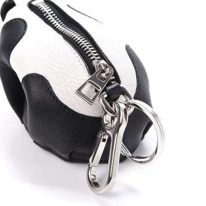 Loewe Calfskin Panda Coin Pouch Bag Charm Key Holder Black White 4 of 5