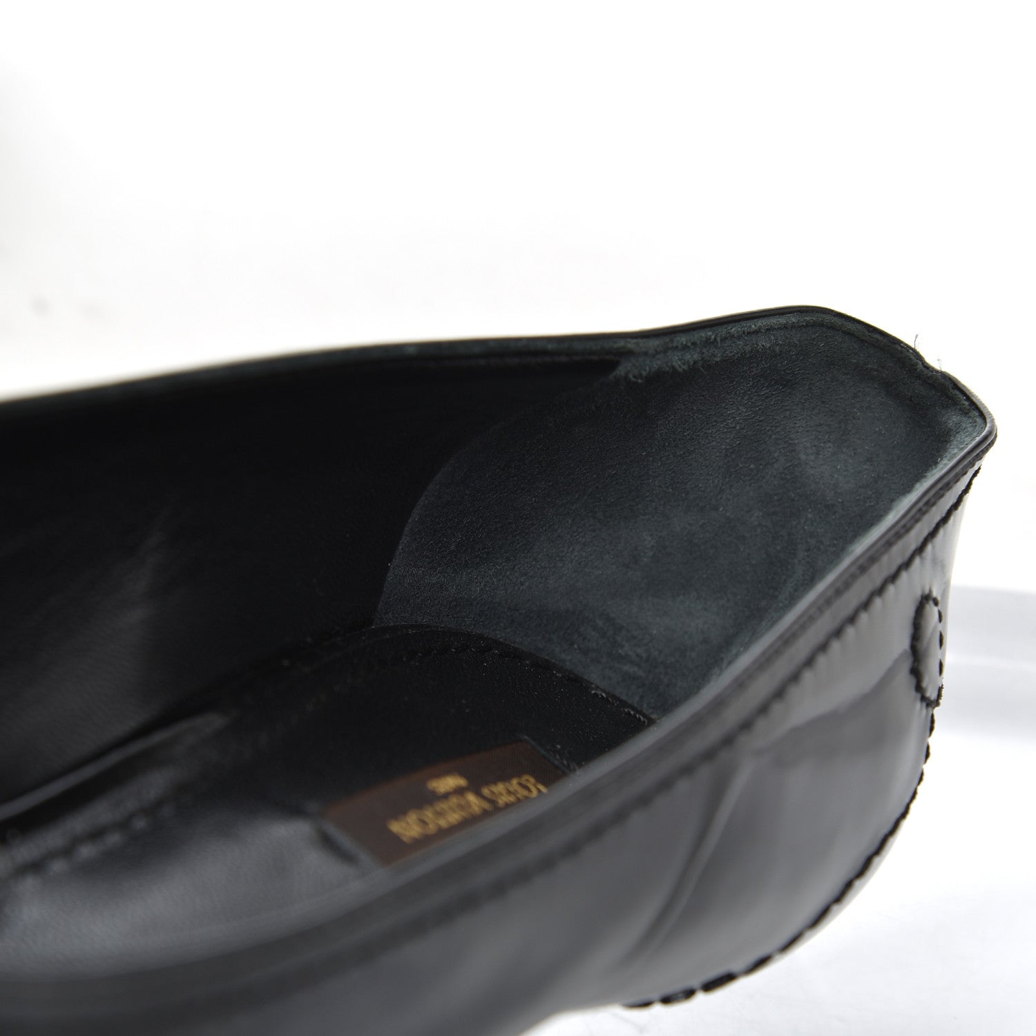 Louis Vuitton Patent Fringe Pumps 38.5 Black 15 of 18