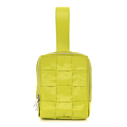 Bottega Veneta Calfskin Intreccio Mini Cassette Sling Bag Acid Kiwi 1 of 12