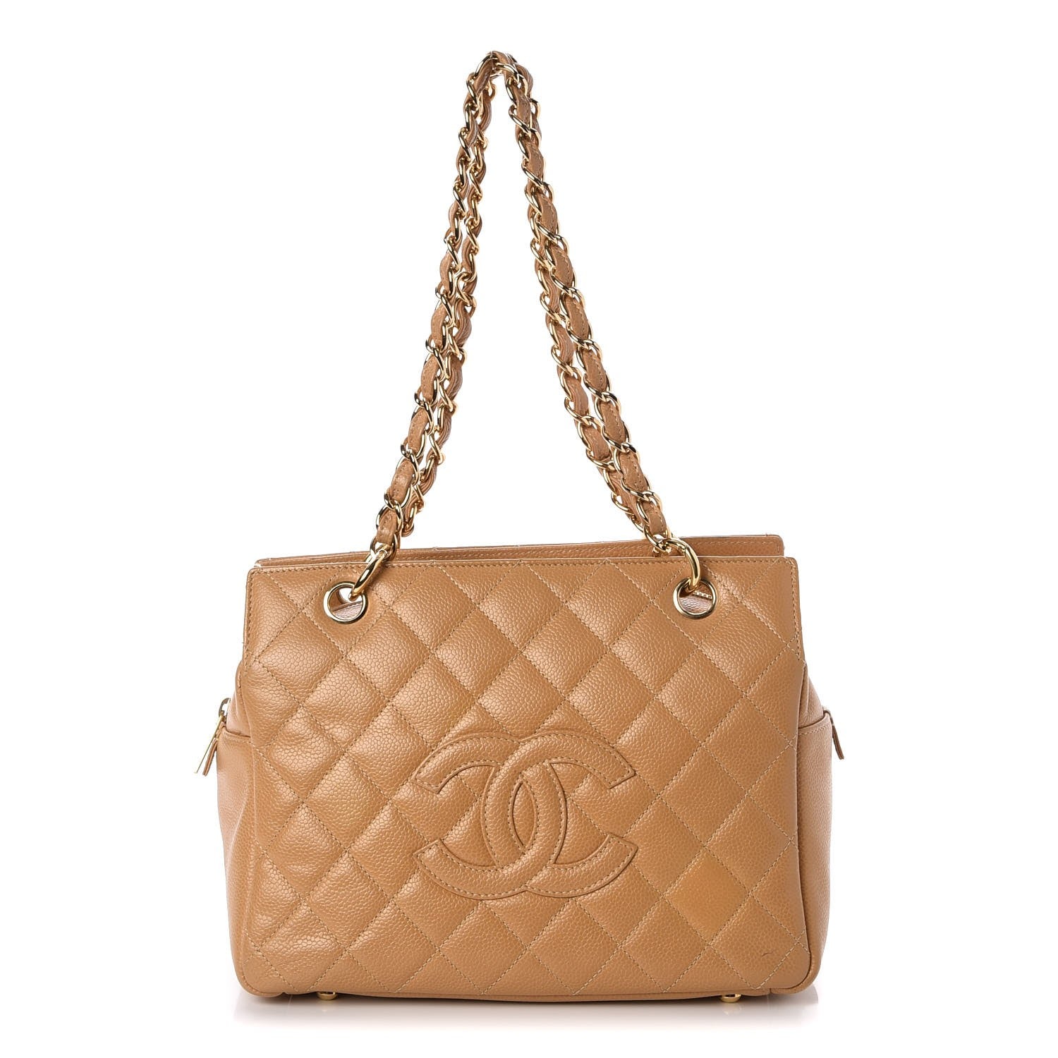 Chanel Caviar Quilted Petit Timeless Tote PTT Beige 1 of 7