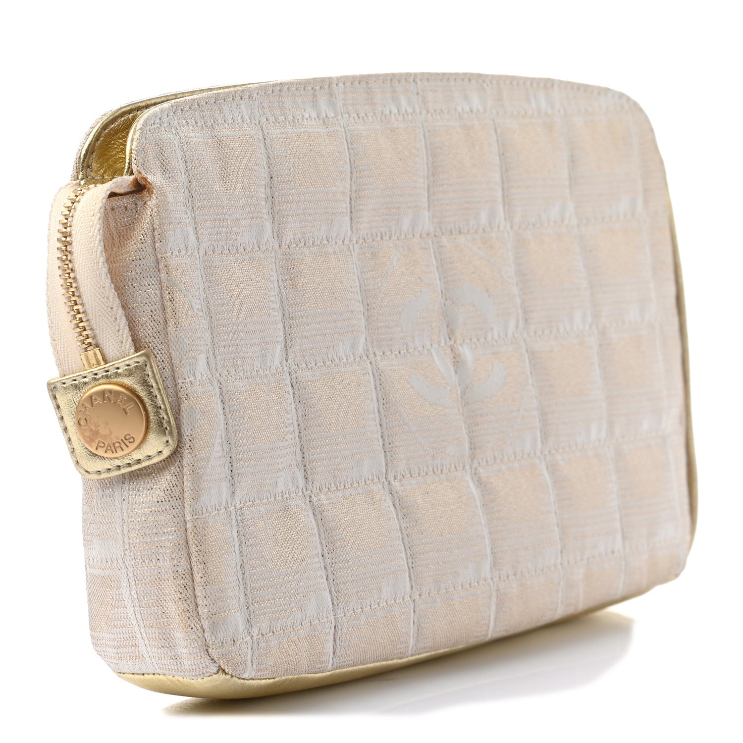 Chanel Nylon Travel Pouch Beige 3 of 8