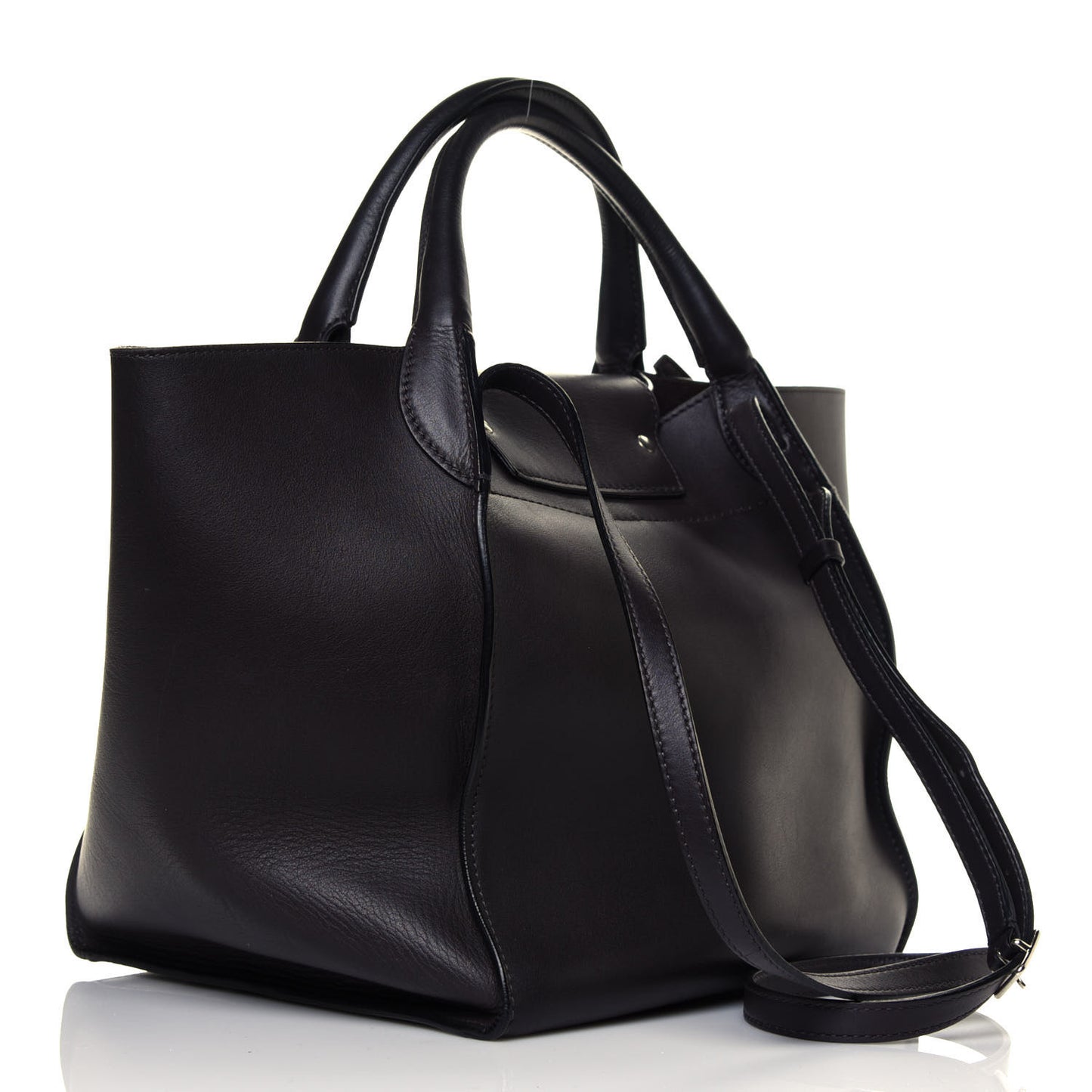 Smooth Calfskin Small Big Bag Liquorice