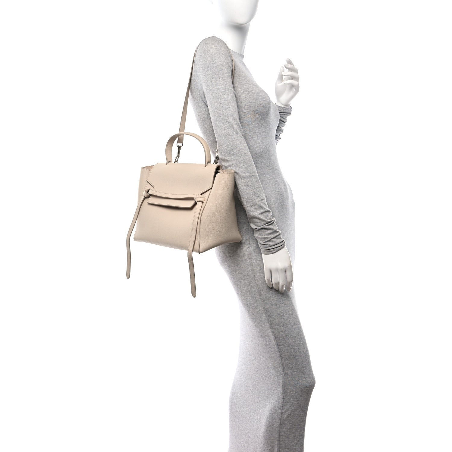 Celine Grained Calfskin Mini Belt Bag Light Taupe 2 of 17