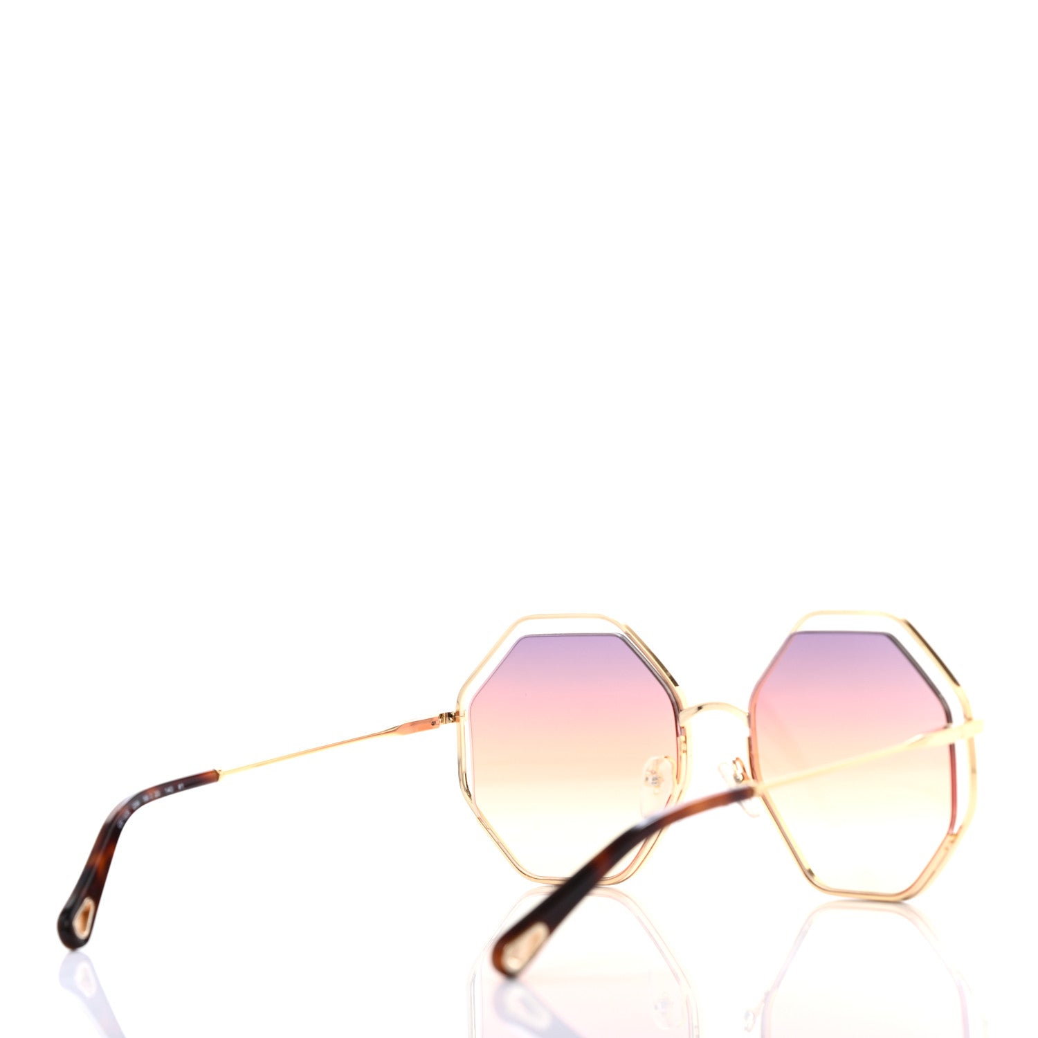 Chloe Octagonal Sunglasses CE132S Gold 4 of 6