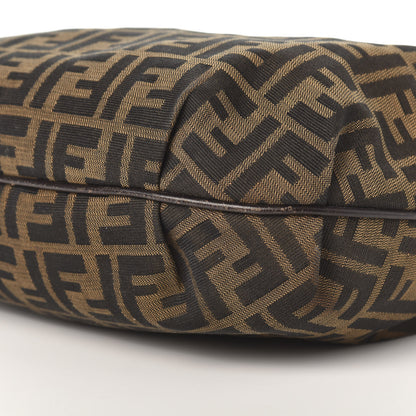 Fendi Zucca Cuoio Lucido Small Hobo Tobacco Moro 9 of 10