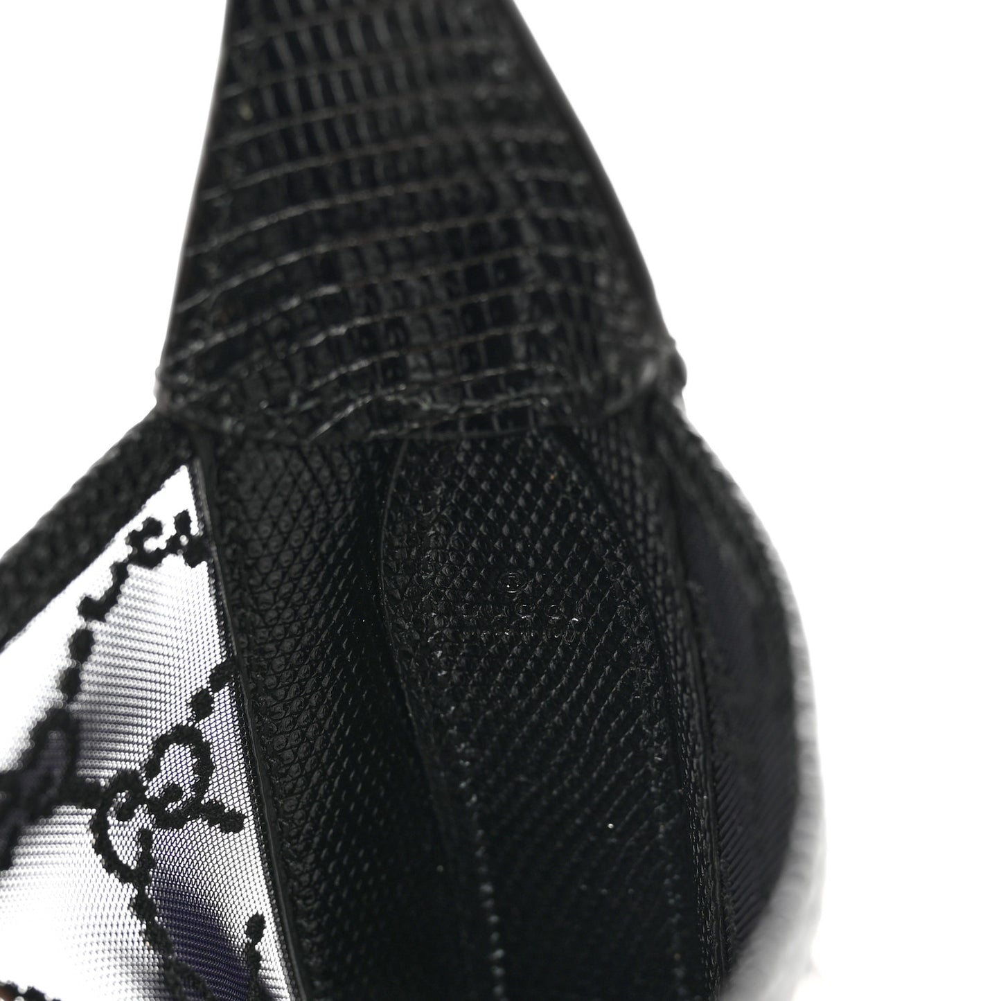 Lizard Mesh GG Crystals Mini Jackie 1961 Black