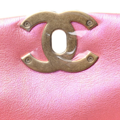 Chanel Iridescent Calfskin Quilted Medium Chanel 19 Flap Pink 10 of 14