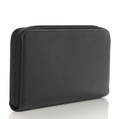 Chanel Caviar Large Timeless CC Zip Around Wallet Black 3 of 9