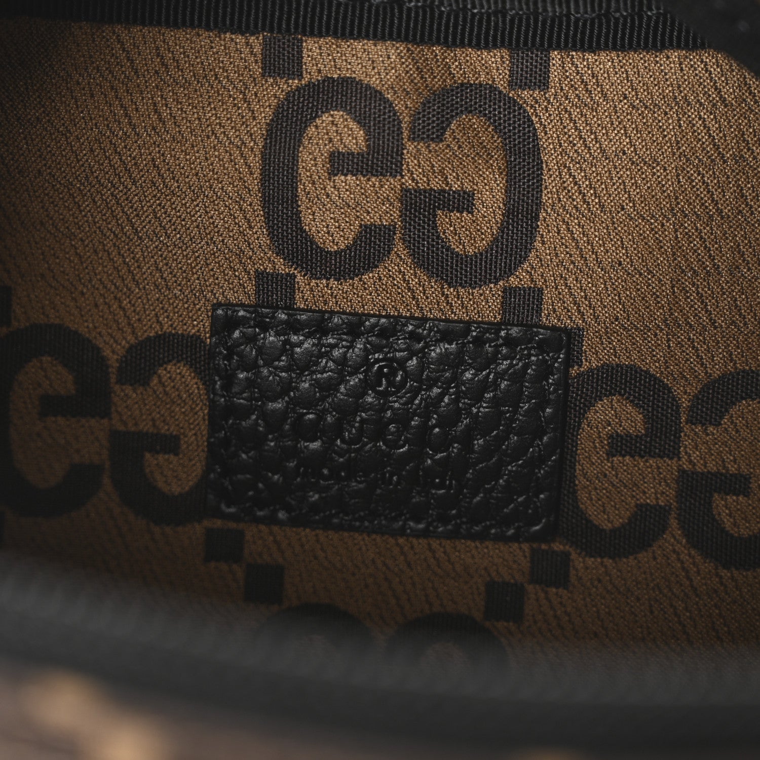 Gucci Recycled Polyester Monogram Jumbo GG Belt Bag Ebony Beige 6 of 10