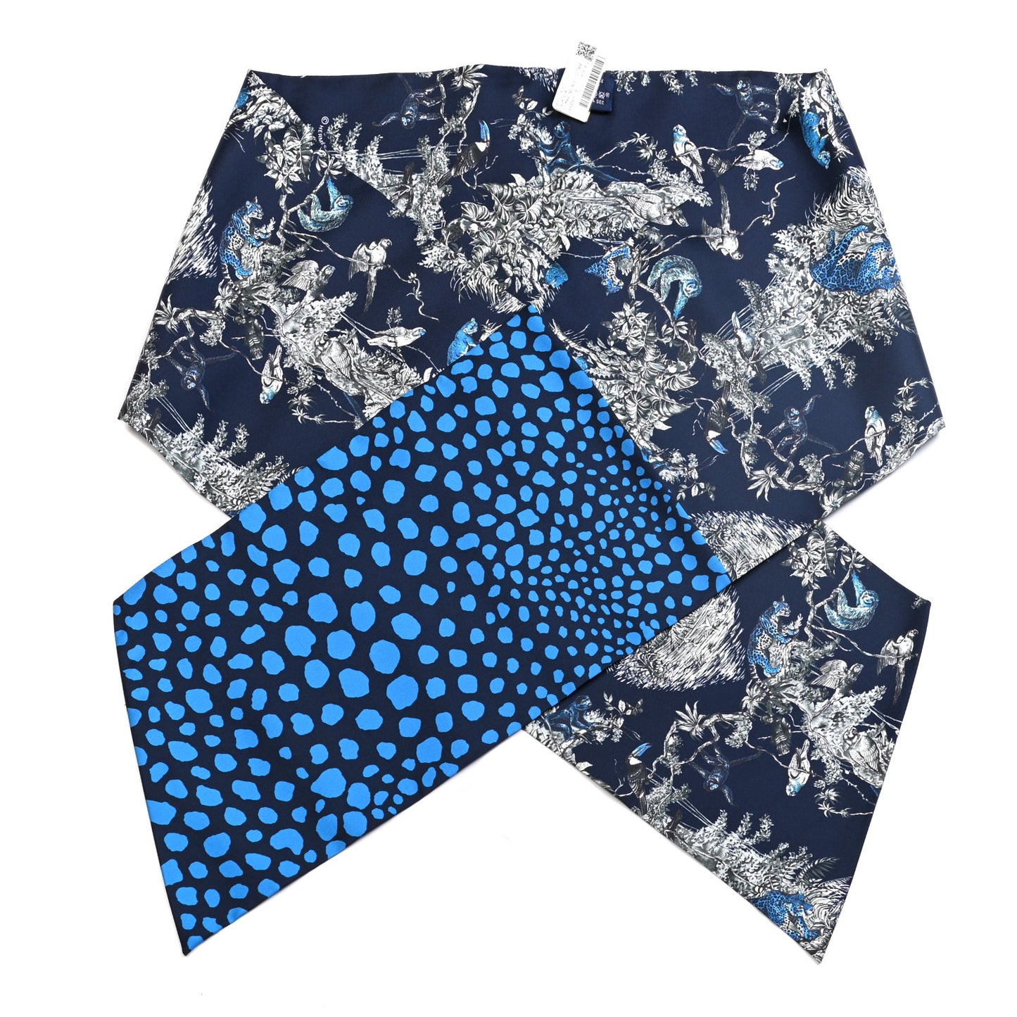 Silk Equateur Maxi Twilly Marine Bleu Gitane