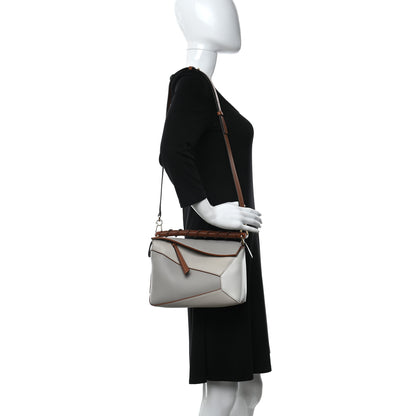 Loewe Calfskin Small Puzzle Edge Bag Ghost Soft White 2 of 10