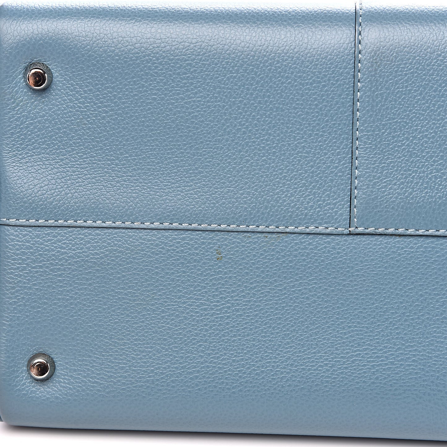 Calfskin MM Brillant Satchel Blue