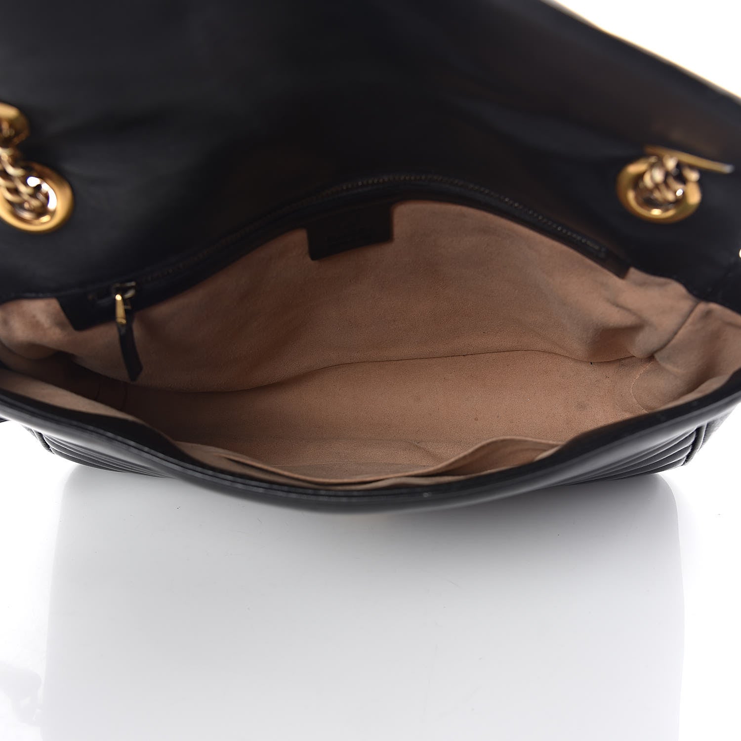Gucci Calfskin Matelasse Medium GG Marmont Shoulder Bag Black 5 of 14