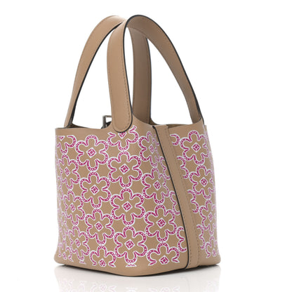 Hermes Swift Micro Lucky Daisy Picotin Lock Chai Rose White 3 of 11