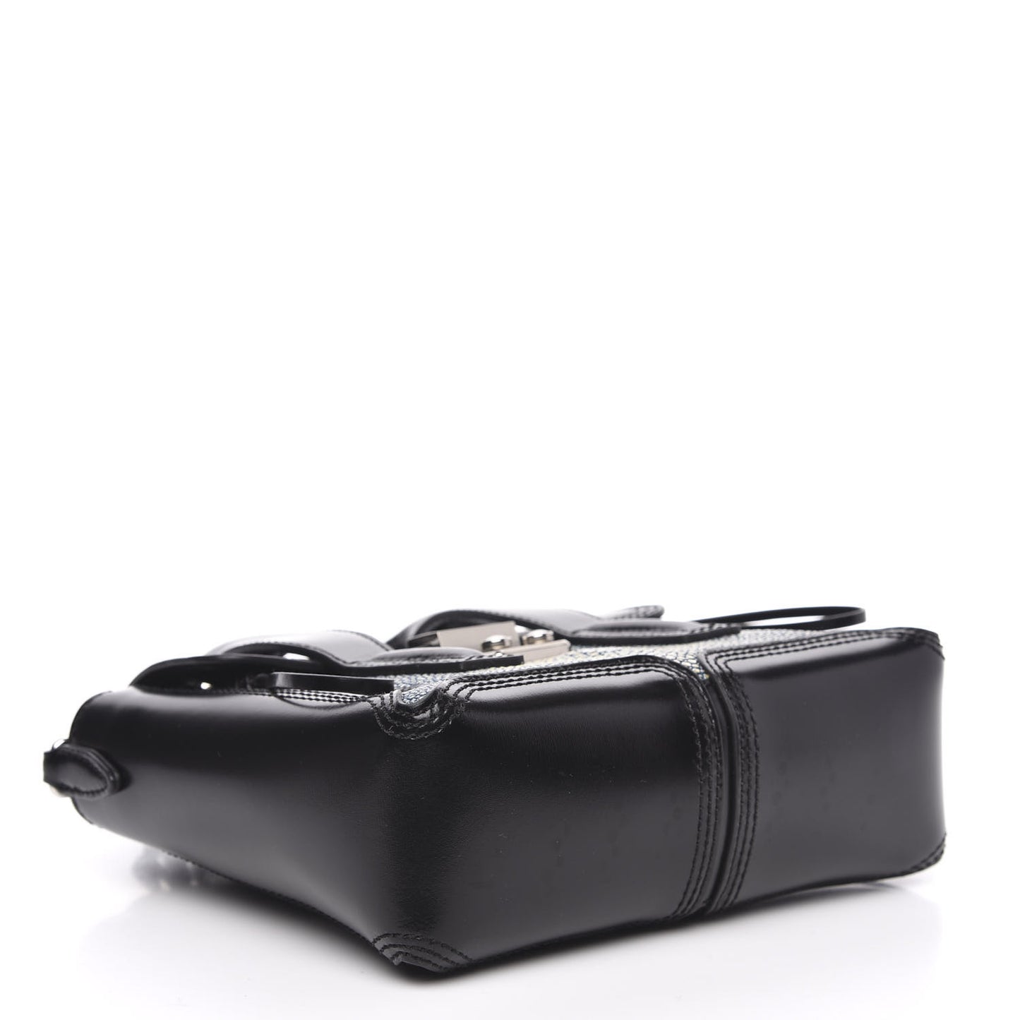 3.1 Smooth Calfskin Stingray Mini Pashli Satchel Black