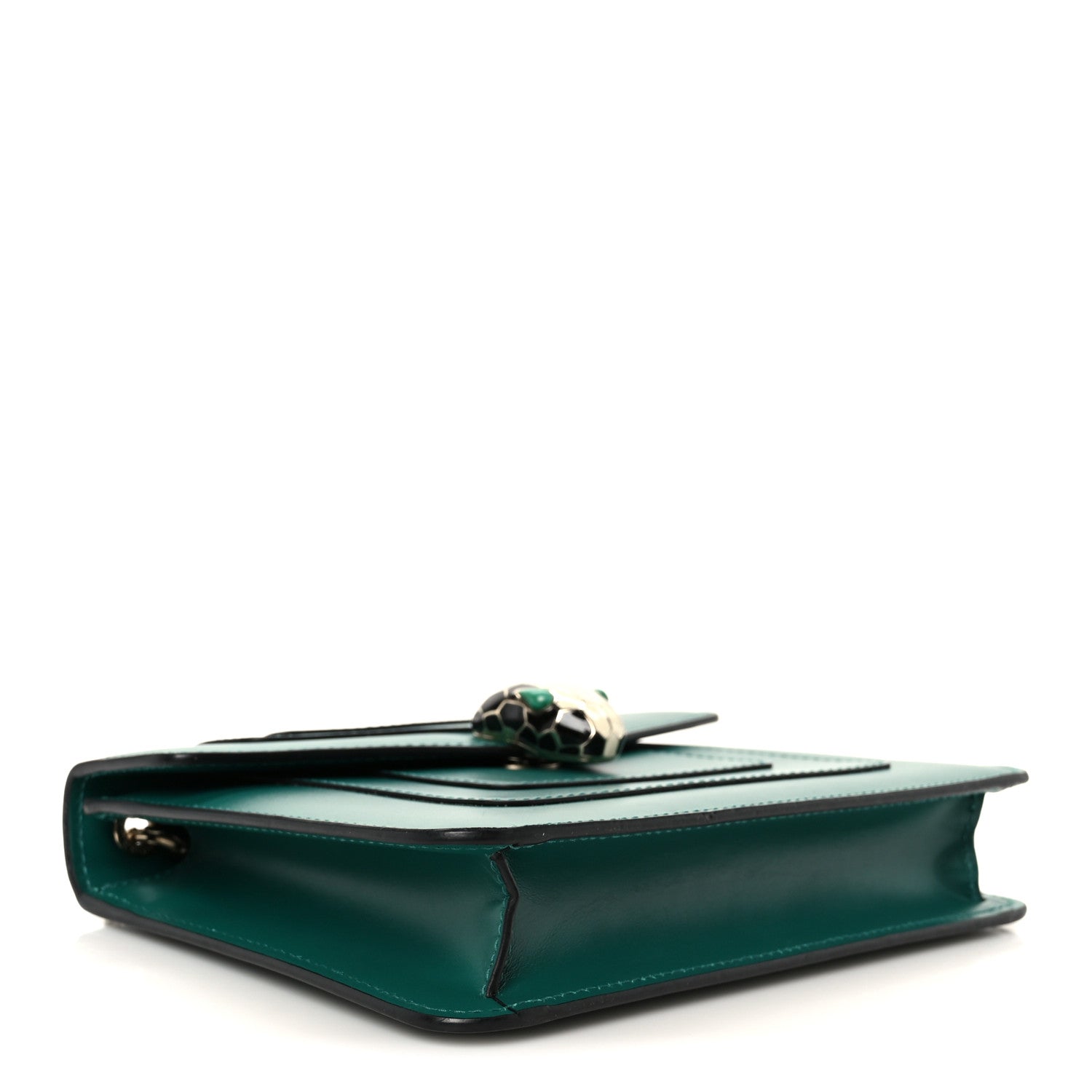 Bulgari Calfskin Small Serpenti Forever Snake Strap Crossbody Bag Emerald Green 5 of 12