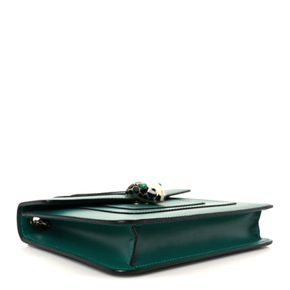 Bulgari Calfskin Small Serpenti Forever Snake Strap Crossbody Bag Emerald Green 5 of 12