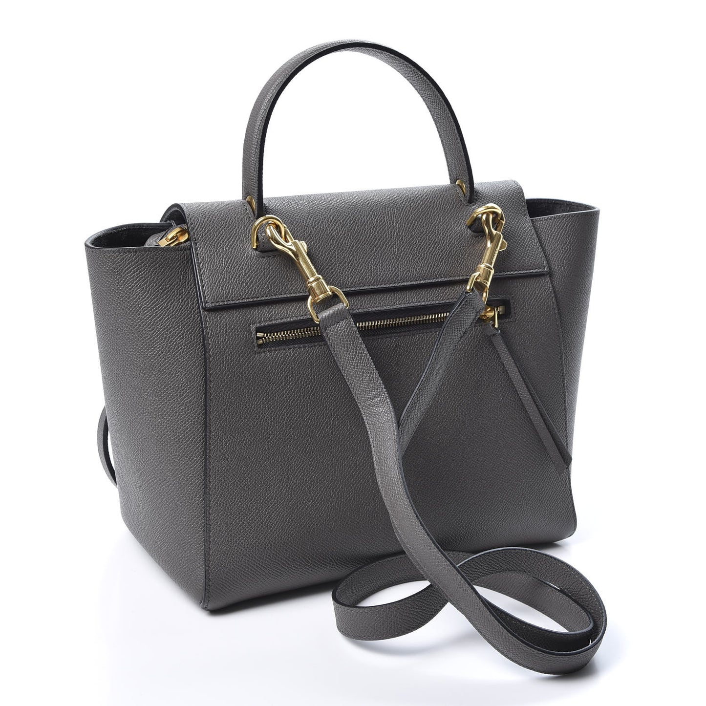 Baby Grained Calfskin Micro Belt Bag Grey