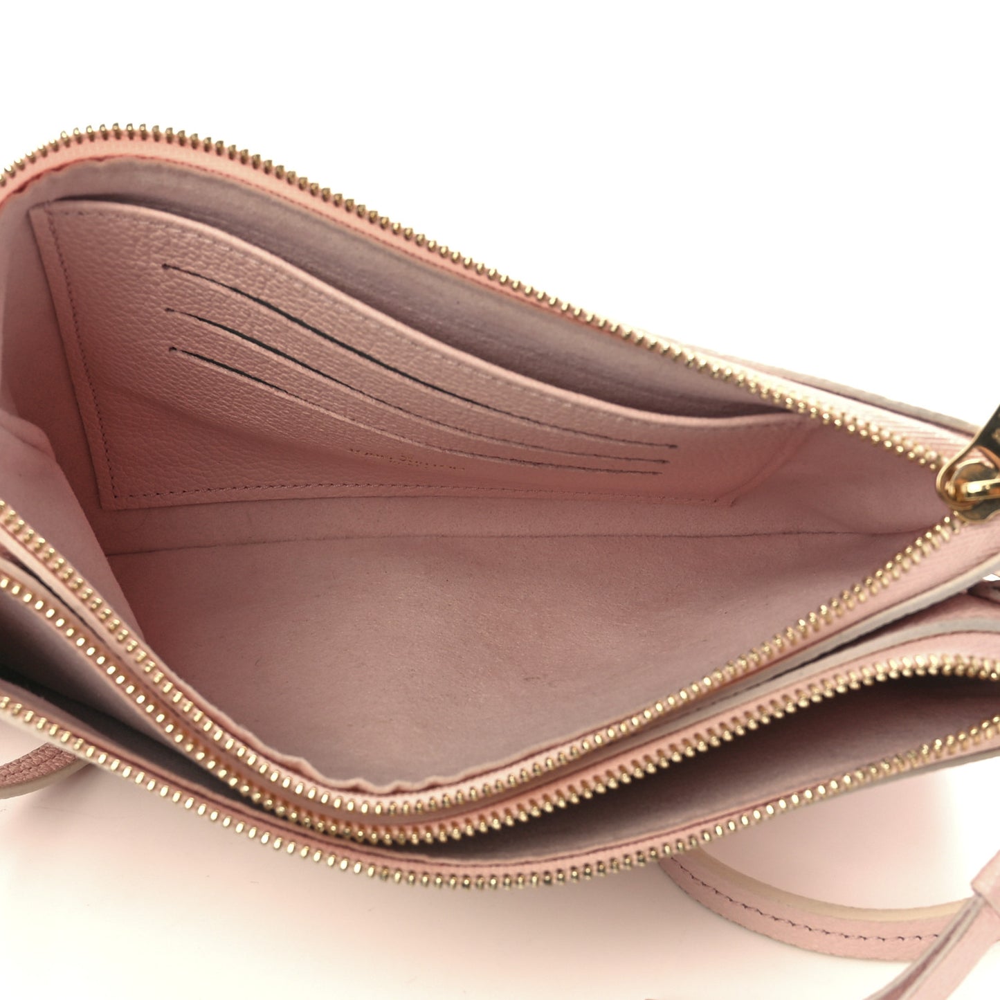 Empreinte Monogram Double Zip Pochette Rose
