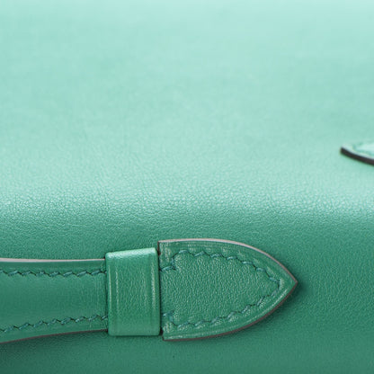 Hermes Swift Kelly Cut Clutch Pochette Vert Vertigo 15 of 26