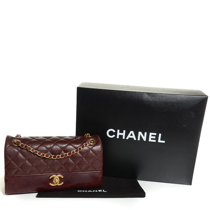 Chanel Calfskin Quilted Medium Soft Elegance Flap Burgundy 5 of 9