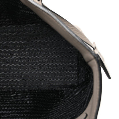 Prada Vitello Phenix Embossed Logo Tote Argilla 5 of 11