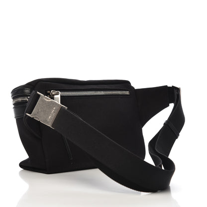 Saint Laurent Canvas Calfskin City Belt Bag Black 3 of 9